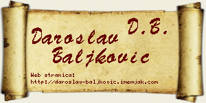 Daroslav Baljković vizit kartica